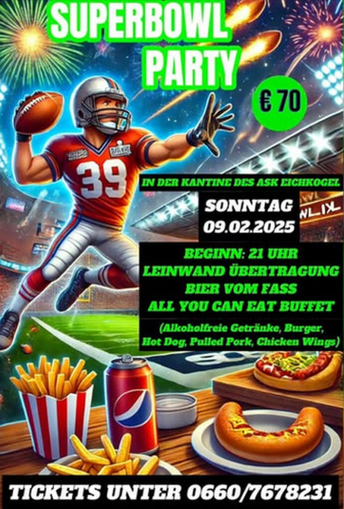 Sonntag 09.02.2025 Superbowl-Party